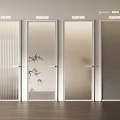 Modern Swing Doors with Various Glass Patterns and 1900mm Height 800mm Width Design 3d model