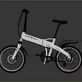 White Folding Bicycle With Modern Design Black Seat And Lightweight Aluminum Frame