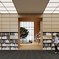 Bookstore Book Bar Library Reading Room Reading Room Cultural Center Bookshelf Books 3d model