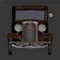 Vintage Rusted Old Truck With Classic Front Design And Red Wheels