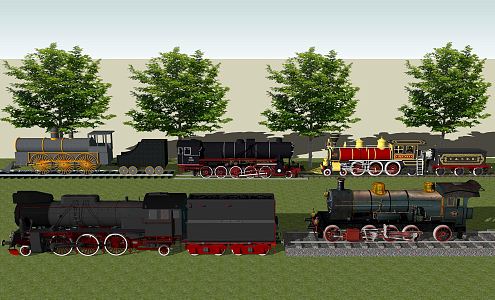 Industrial LOFT locomotive combination 3d model