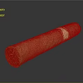 Premium Brown Cigar With Gold Label On Black Reflective Surface 3d model
