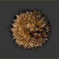 Natural Orange Yellow Biological Organ With Hair Like Filaments And Spherical Structure