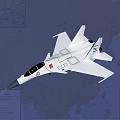 White Modern Fighter Jet With National Emblem Flying Over Asian Map Background