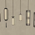 Traditional Chinese Pendant Lights Featuring Intricate Carvings And Tassel Details