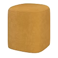 Yellow Square Fabric Ottoman Modern Living Room Soft Cushion Decorative Seating
