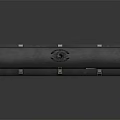 Open Black Storage Case With Gun Knife And Metal Hardware