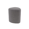 Modern Gray Fabric Ottoman With Leather Handle For Living Room Decor And Comfort