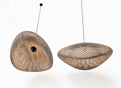 Nordic Chandelier Bamboo Chandelier Art Chandelier Decorative Chandelier 3d model