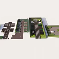 Detailed Parking Lot Layout Design With 3D Models And Vehicle Spaces