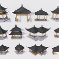 Banting Ancient Architecture Banting Landscape Pavilion Wooden Pavilion Courtyard Pavilion Garden Pavilion Su-style Pavilion Heavy Eaves Pavilion 3d model