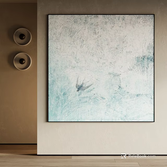 Modern Open Kitchen Interior Design With Island Counter And Cabinets 3d model