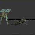 Game Movie Character Mech Robot With Insect Like Legs And Small Biplane Model Design