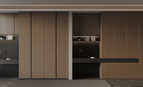 01 Wardrobe Italian Minimalist Wardrobe 3d model