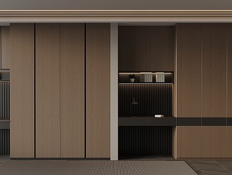 01 Wardrobe Italian Minimalist Wardrobe 3d model