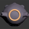 Cute Purple Monster Shaped Household Decor Item With Yellow Oval On Head Top