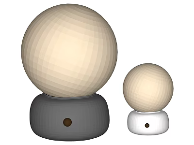 Spherical Design Table Lamps With Gray And White Bases For Modern Home Decor 3d model