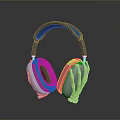 Modern Headphones With Sleek Design Metallic Ear Cups Leather Headband And Reflective Surface