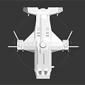 Futuristic White Spacecraft Model With Red Details For Space Exploration Design Structure 3d model