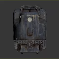 Vintage Industrial Train Model With Rustic Metal Texture And Weathered Details