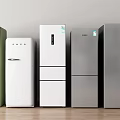Stylish Refrigerators in Various Colors and Different Models Displayed Side by Side
