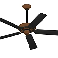 Mid-ancient ceiling fan 3d model