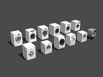 Modern Washing Machine Household Washing Machine 3d model