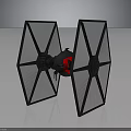 TIE Starfighter Spacecraft Model With Double Hexagonal Wings And Central Cockpit