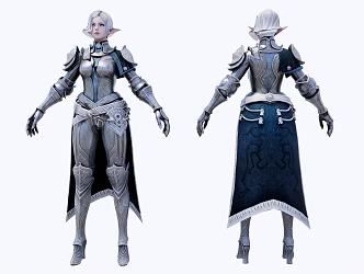 Modern game character with armor 3d model