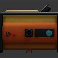 Industrial Safety Equipment With Yellow Orange Color Warning Sign Control Buttons And Display Screen