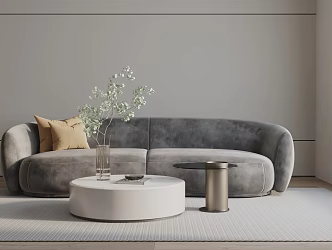 Modern three-seat sofa 3d model