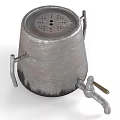 Daily Electrical Appliance Golden Kettle On Silver Base With Handles And Faucet