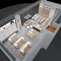 HEZIYIBAI Store Interior Design With Shelves Display And Lighting Fixtures