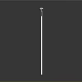White Street Light Pole With Double Arms And Symmetric Metal Structure