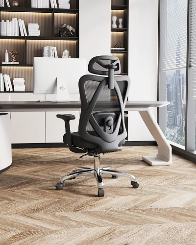 Ergonomic Modern Office Chair With Mesh Back And Adjustable Height For Workspace 3d model