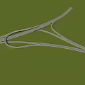 Complex Road Interchange Infrastructure with Multi Lane Curved Roads and Traffic Connectivity