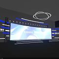 Futuristic Stage Design With Large Digital Screen And Modern Lighting Elements