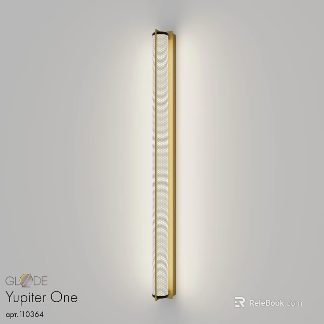 Elegant Modern Wall Lamp With Gold Frame And Decorative Strip Interior Lighting 3d model 