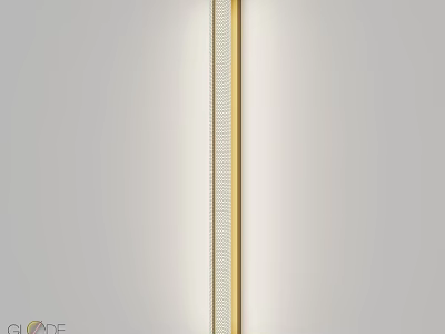 Elegant Modern Wall Lamp With Gold Frame And Decorative Strip Interior Lighting 3d model