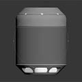 Modern White Cylindrical Rice Cooker With Smooth Surface Lid And Locking Latch Design