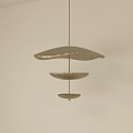 Unique Abstract Pendant Light With Multi Layered Metallic Design For Interior Decoration 3d model