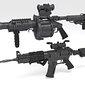 Automatic Rifle Firearms Long Range Weapon 3d model