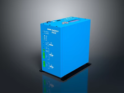 Blue SENTRY PRO Computer Device With Black Base Technical Interface And Indicator Lights 3d model