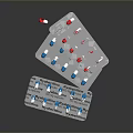 Paracetamol 250mg Red And Blue Capsules In Blister Packs For Daily Use
