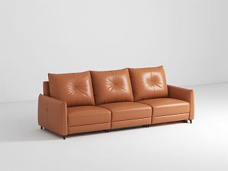 Modern Three-Seat Sofa 3d model