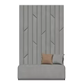 Modern soft bag soft bag background wall sofa stool 3d model