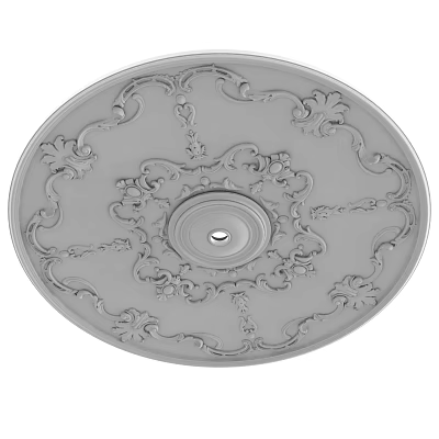 Elaborate Circular Carved Ceiling Design With Intricate Patterns And Central Hole 3d model