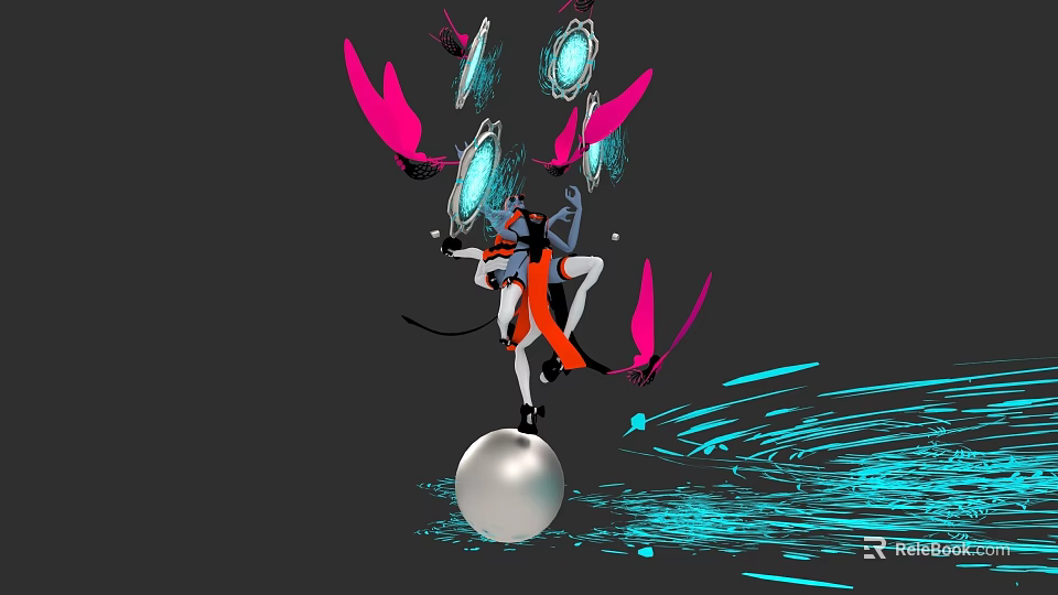 Comfortable Multi Person Sofa With Soft Upholstery And Modern Design Elements 3d model