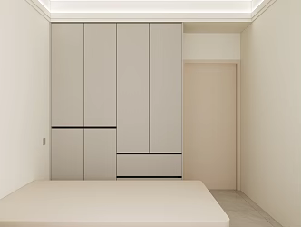 Modern second bedroom wardrobe 3d model