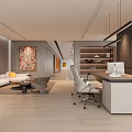 Spacious Modern Office Interior Design With Desks Computers White Chairs Industrial Ceiling And Natural Light